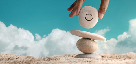 Balancing stones, happiness concept